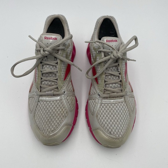 Reebok Vibe tech athletic shoes sneakers grey and pink women's size 7.5 US VGC! - Picture 3 of 12